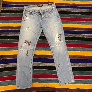 Distressed Lucky Brand Sienna Slim Boyfriend jeans